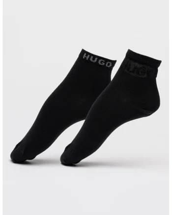 Set de sosete pana la glezna din amestec de bumbac - 2 perechi, Negru