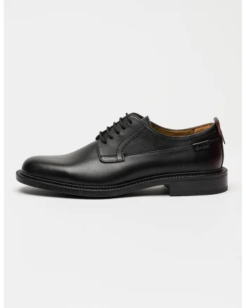 Pantofi din piele cu detaliu logo Lysander, Negru