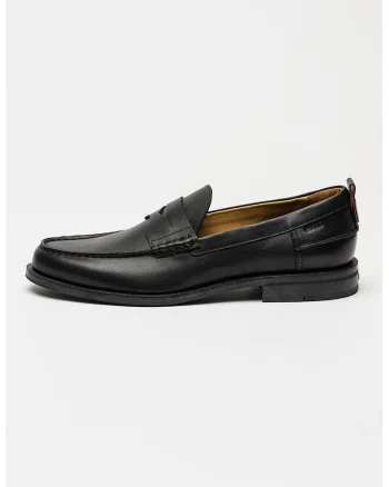 Pantofi loafer din piele cu detaliu logo Varian, Negru