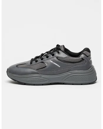 Pantofi sport din piele cu aspect masiv, Gri