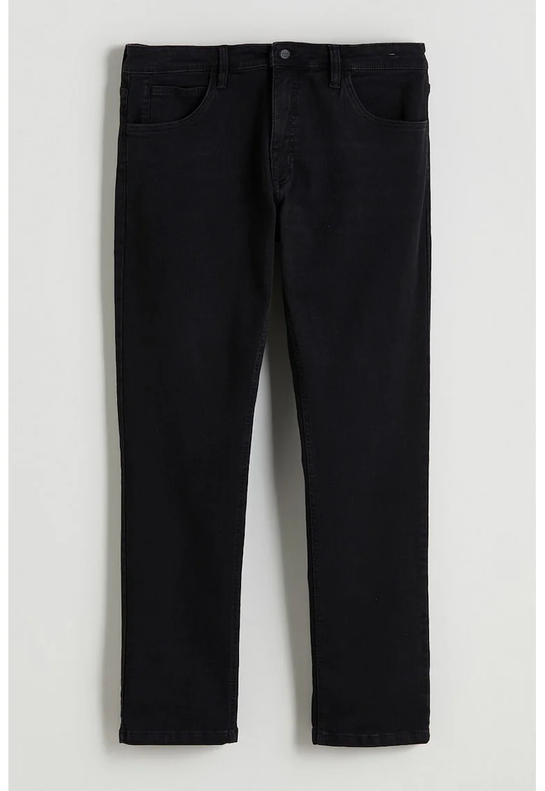 Blugi slim fit cu talie medie, Negru