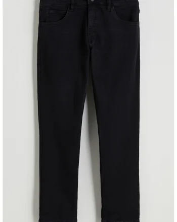 Blugi slim fit cu talie medie, Negru