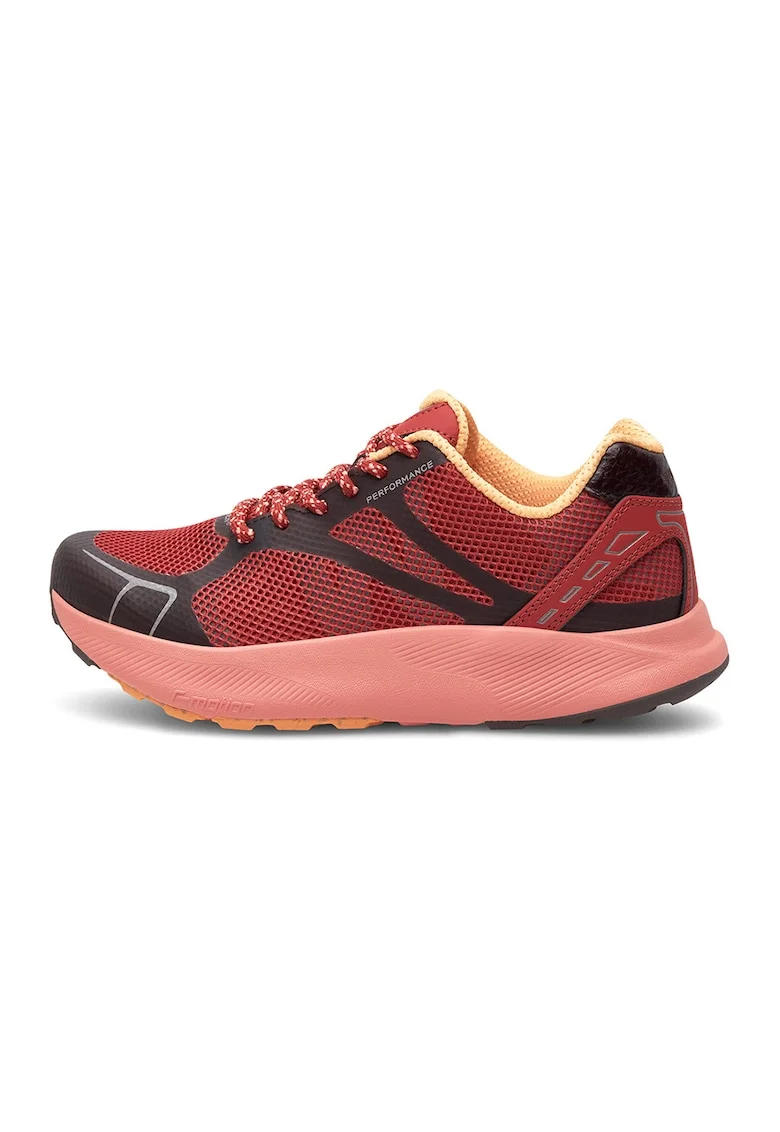 Pantofi sport textili cu logo, Rosu/Negru
