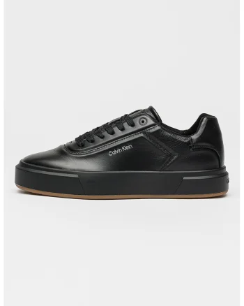 Pantofi sport low-cut de piele, Negru
