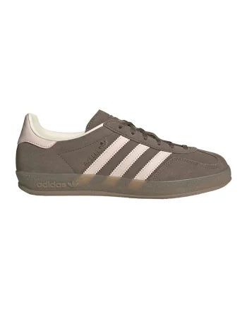 Pantofi sport Gazelle Indoor cu piele intoarsa, Maro deschis/Roz pal