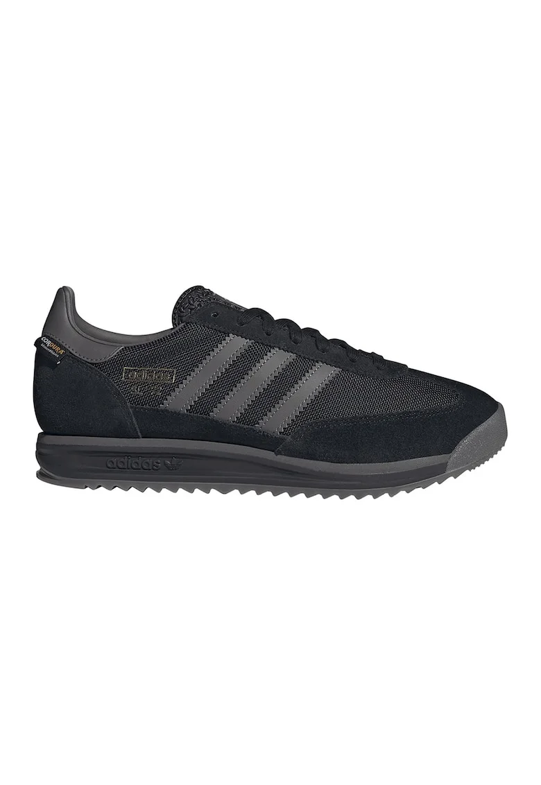 Pantofi sport SL 72 din piele intoarsa si plasa, Negru/Gri