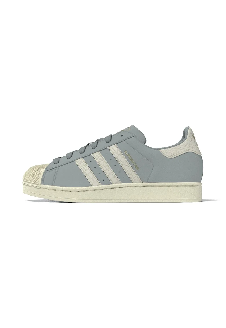 Pantofi sport din piele Superstar II, Alb fildes/Albastru