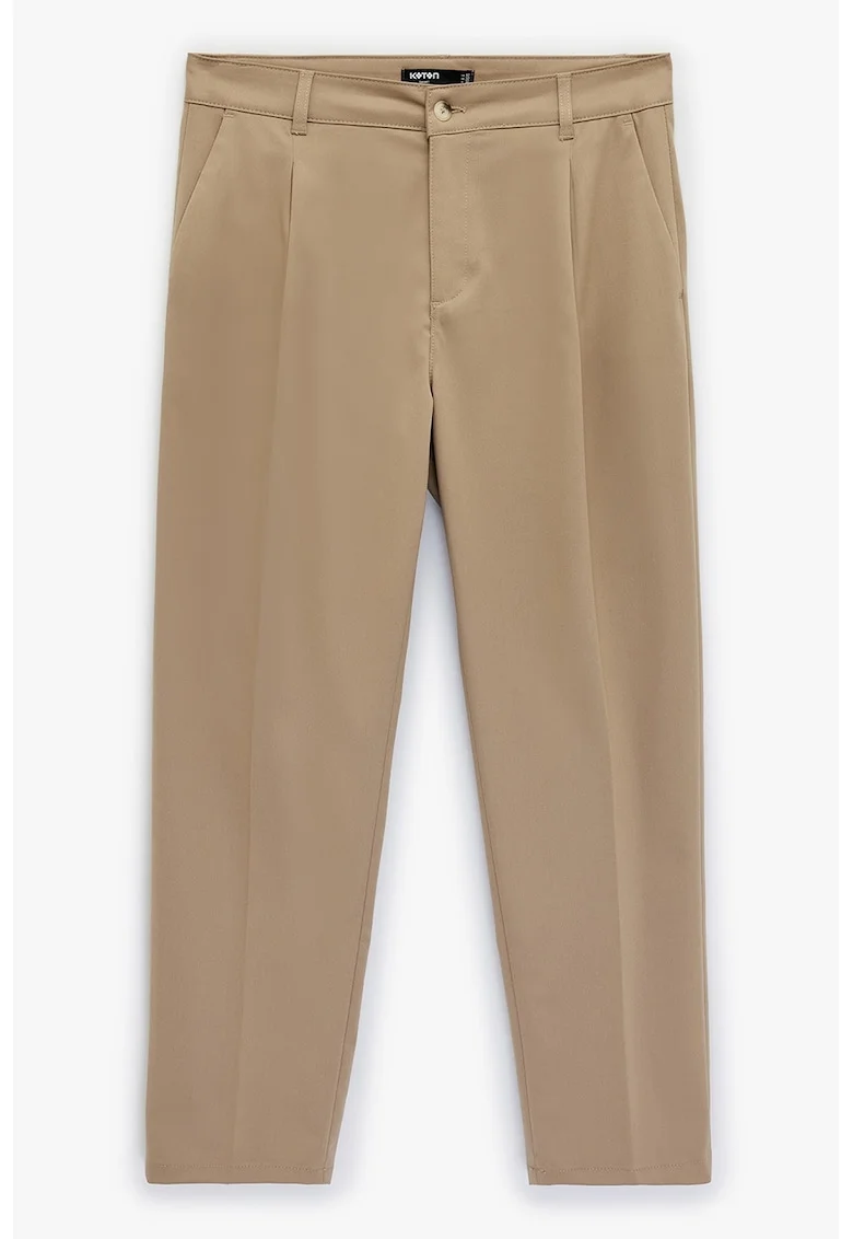 Pantaloni Chino cu croiala relaxed-fit, Maro deschis
