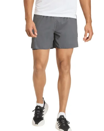 Pantaloni scurti cu logo si model 2-in-1, pentru fitness, Gri inchis