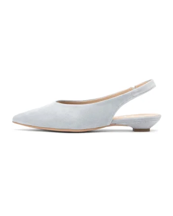 Pantofi slingback din piele intoarsa Sinead, Albastru glaciar