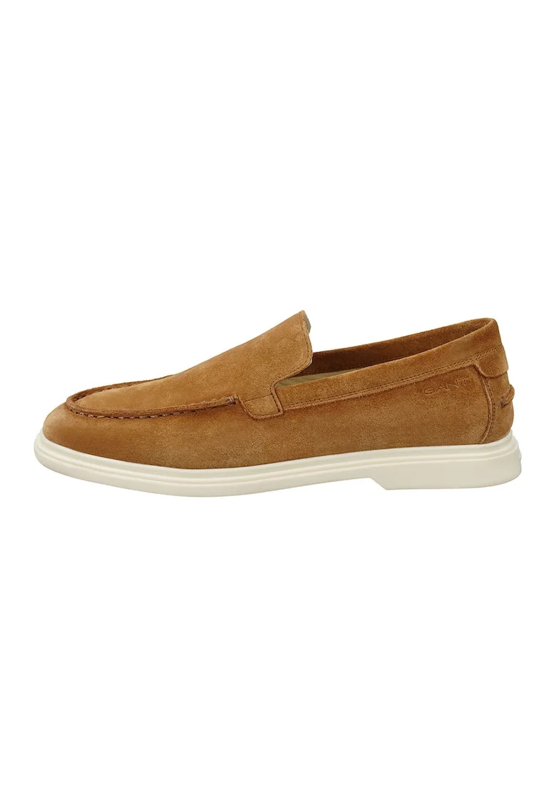 Pantofi loafer din piele intoarsa Boery, Maro deschis