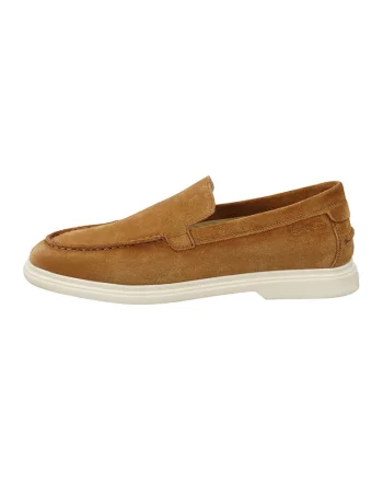 Pantofi loafer din piele intoarsa Boery, Maro deschis