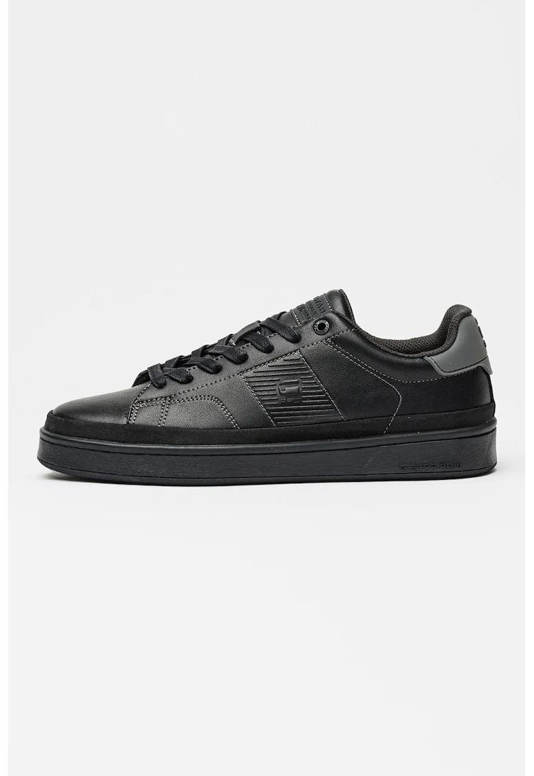 Pantofi sport low-cut de piele ecologica Recruit III Lea, Negru/Gri inchis
