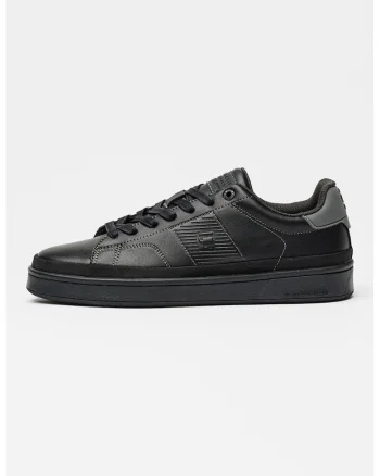 Pantofi sport low-cut de piele ecologica Recruit III Lea, Negru/Gri inchis