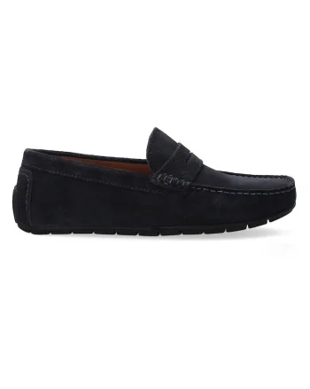 Pantofi loafer din piele intoarsa, Bleumarin