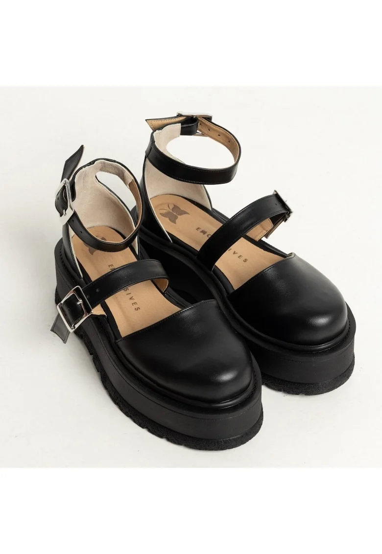 Pantofi decupati  Negru, cauciuc, Negru