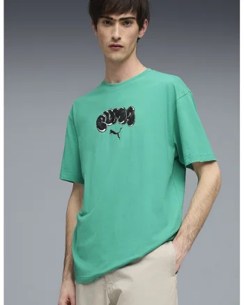 Tricou relaxed fit Balloon Art, Gri/Verde aquamarin