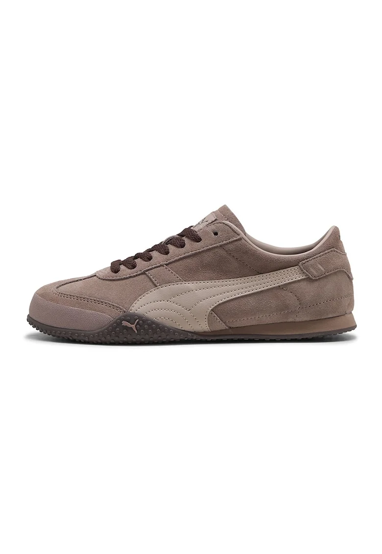 Pantofi sport Bella din piele intoarsa, Maro deschis