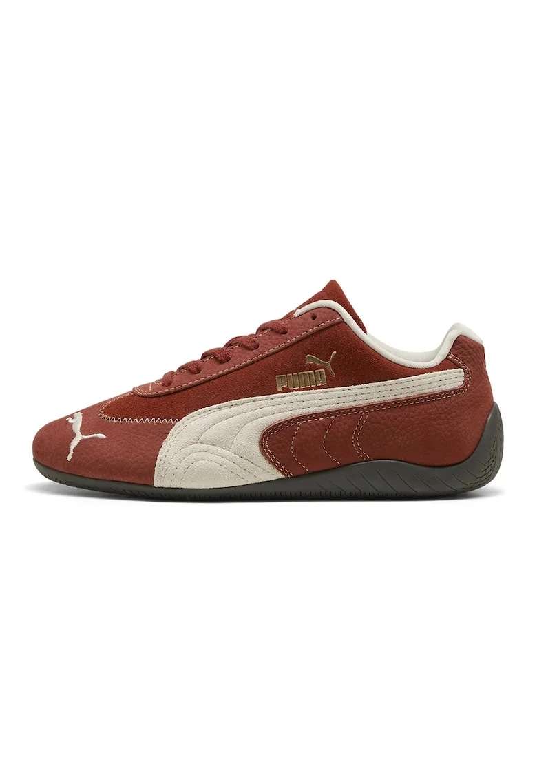 Pantofi sport Speedcat Wine Club de piele intoarsa, Bej/Caramiziu