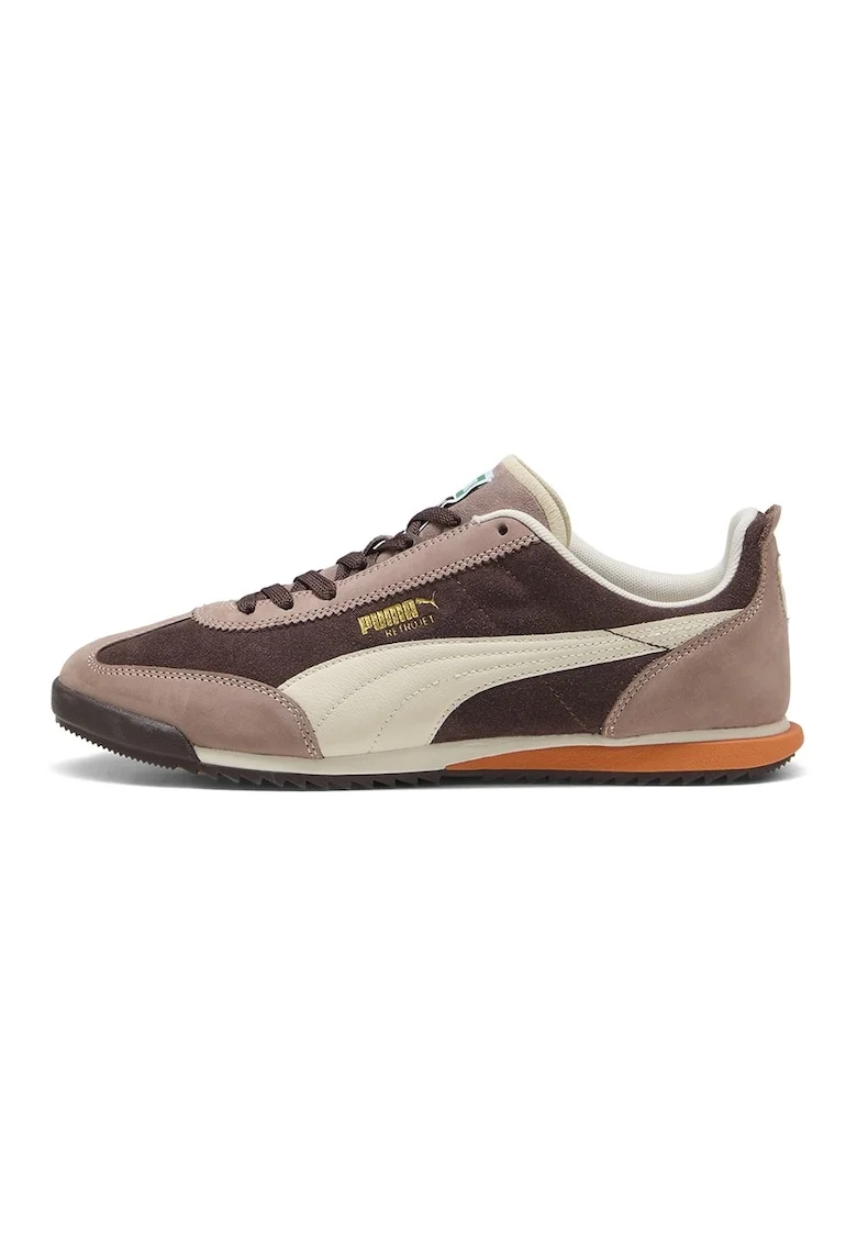 Pantofi sport Retrojet SD de piele intoarsa cu model colorblock, Maro inchis/Maro deschis/Bej deschis