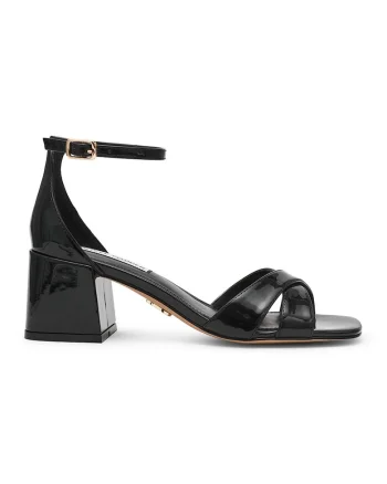 Sandale de piele ecologica Fergie, Negru