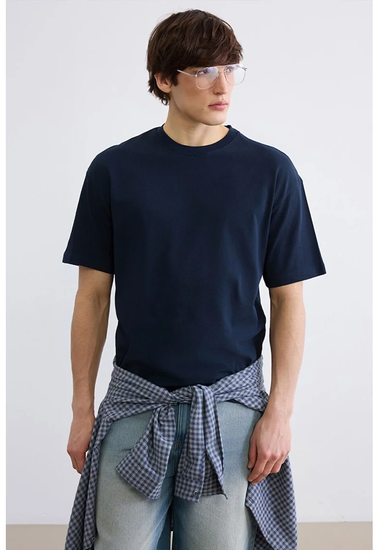 Tricou uni din bumbac, Albastru ultramarin