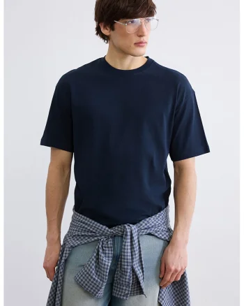 Tricou uni din bumbac, Albastru ultramarin