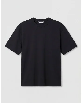 Tricou uni cu maneci cazute, Negru stins