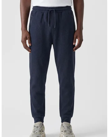 Pantaloni de trening cu buzunare cu fermoar, Bleumarin