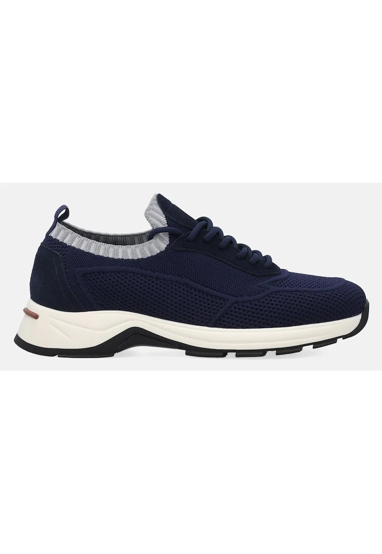 Pantofi sport cu talpa demi-wedge, Bleumarin