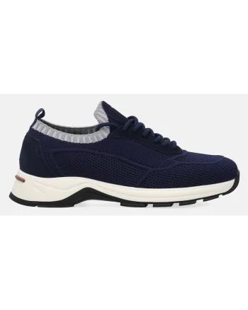 Pantofi sport cu talpa demi-wedge, Bleumarin
