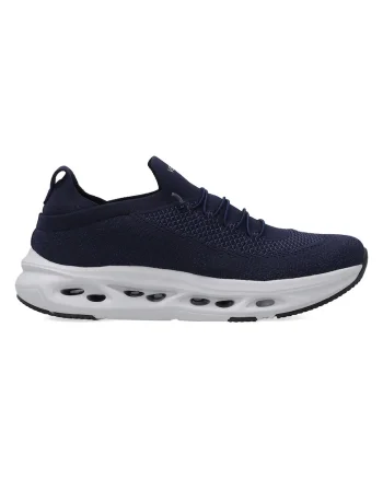 Pantofi sport fara inchidere cu detaliu logo, Bleumarin
