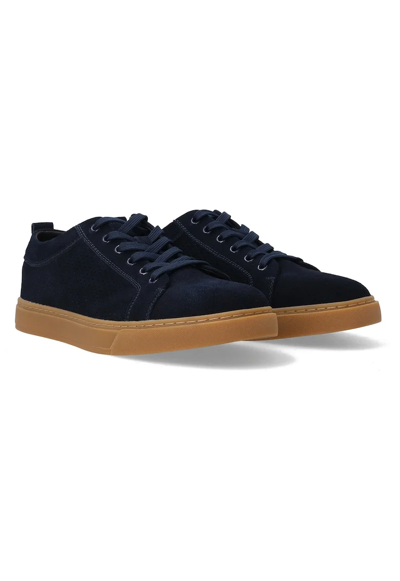 Pantofi sport din piele intoarsa, Bleumarin, Bleumarin