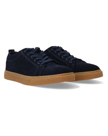 Pantofi sport din piele intoarsa, Bleumarin, Bleumarin