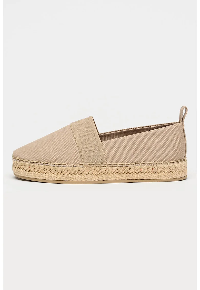 Espadrile din panza Oblique, Maro deschis