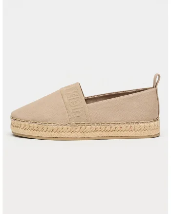 Espadrile din panza Oblique, Maro deschis