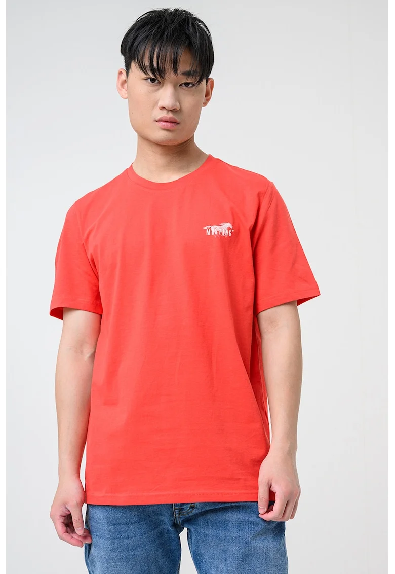 Tricou cu logo Austin, Caramiziu