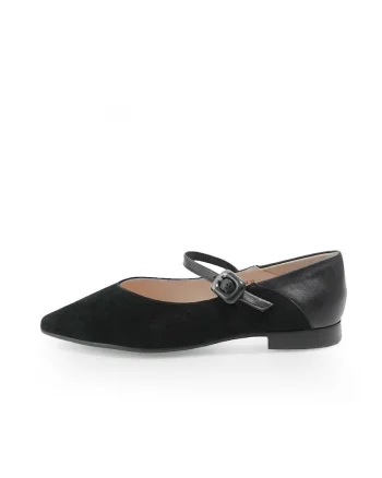 Balerini Casual  2601454 din piele naturala, Negru