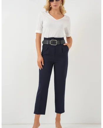 Pantaloni dama, drepti, Bleumarin