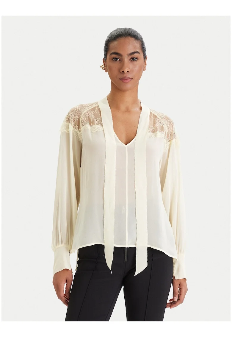 Bluza dama,  viscoza, Galben/Bej
