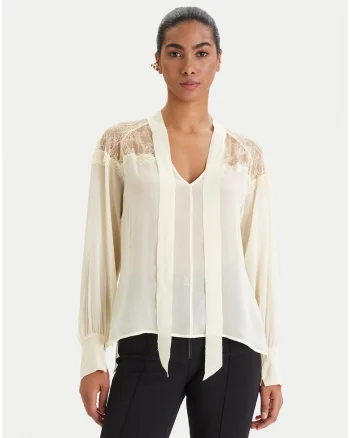 Bluza dama,  viscoza, Galben/Bej
