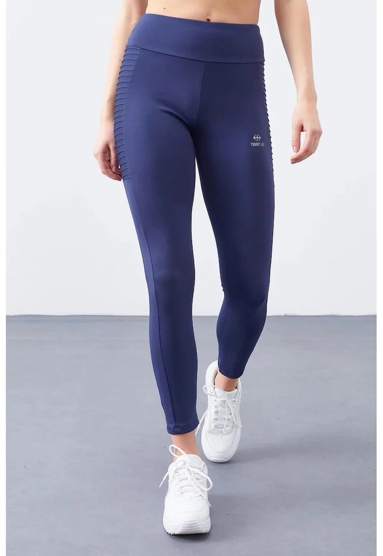 Colanti  talie inalta, elastic, 95% poliester/5% elastan, Bleumarin