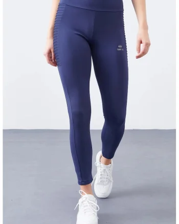Colanti  talie inalta, elastic, 95% poliester/5% elastan, Bleumarin
