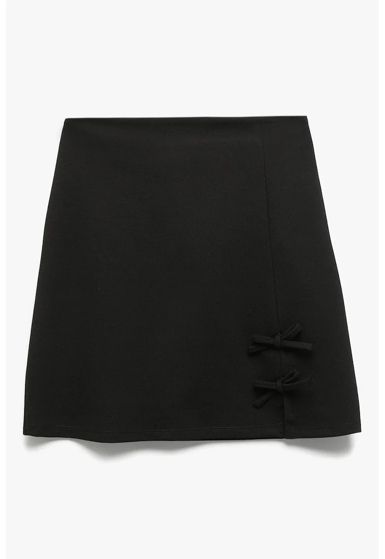 Fusta scurta cu model uni, Negru