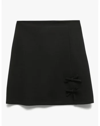 Fusta scurta cu model uni, Negru