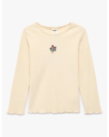 Bluza slim fit cu terminatii valurite, Bej