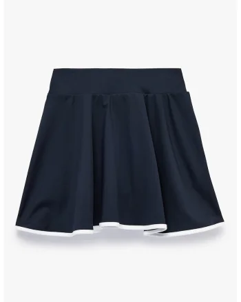 Fusta mini cu pantaloni scurti integrati, Alb/Bleumarin
