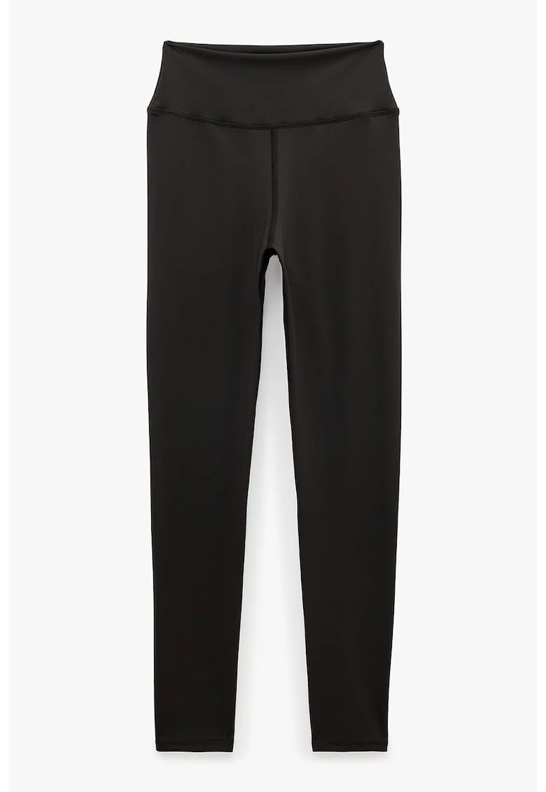 Colanti cu talie inalta si model uni, Negru