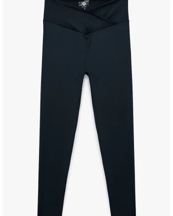 Colanti skinny cu talie in V, Bleumarin