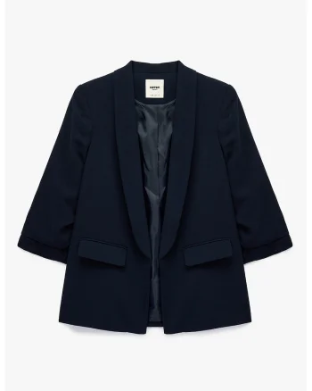 Sacou cu buzunare cu clapa, Bleumarin